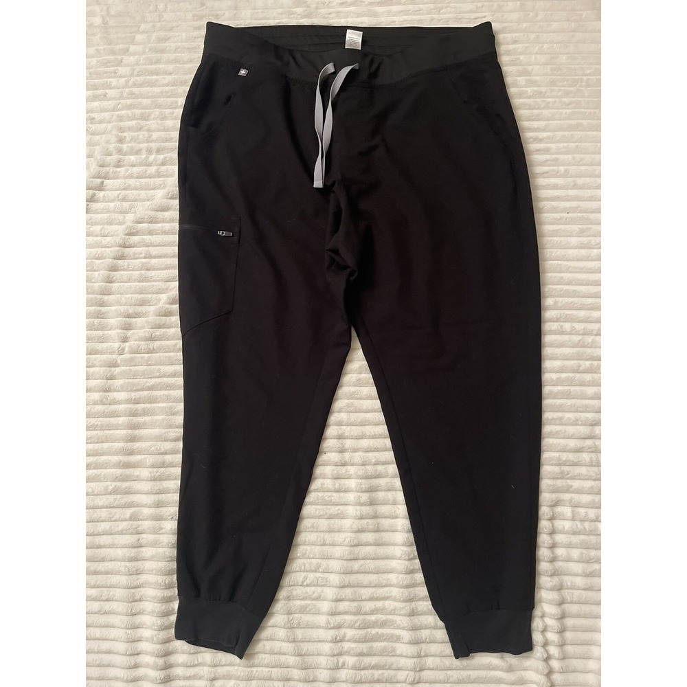 Figs Women's Size Xxl 2xl Black Zamora Jogger Pants Scrubs - Picture 2 of 3